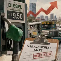 Diesel Hike Nears P10 as Fare Talks Advance