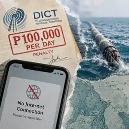 Telcos Hit P100K Daily Fines as Cable Cut Hits Internet