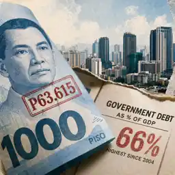 Peso hits record P63.615 as debt ratio climbs to 66%