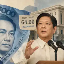 Peso Hits Record Low as Marcos Urges Calm