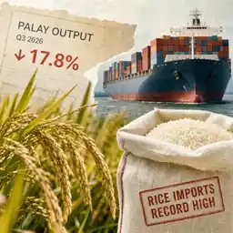 Palay Output Falls 17.8% as Rice Imports Hit Record